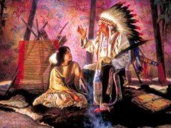 Вождь южноамериканских индейцев с женой